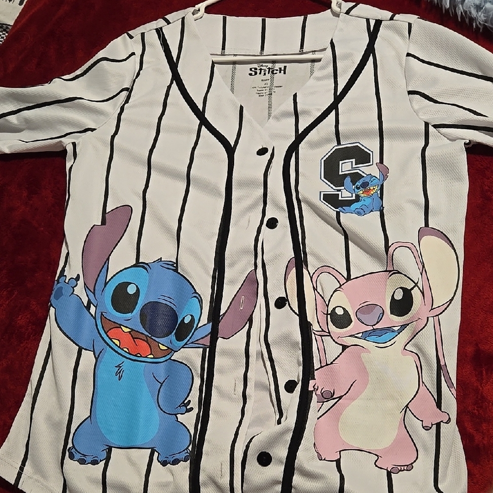 Stitch Baseball Jersey with Characters
